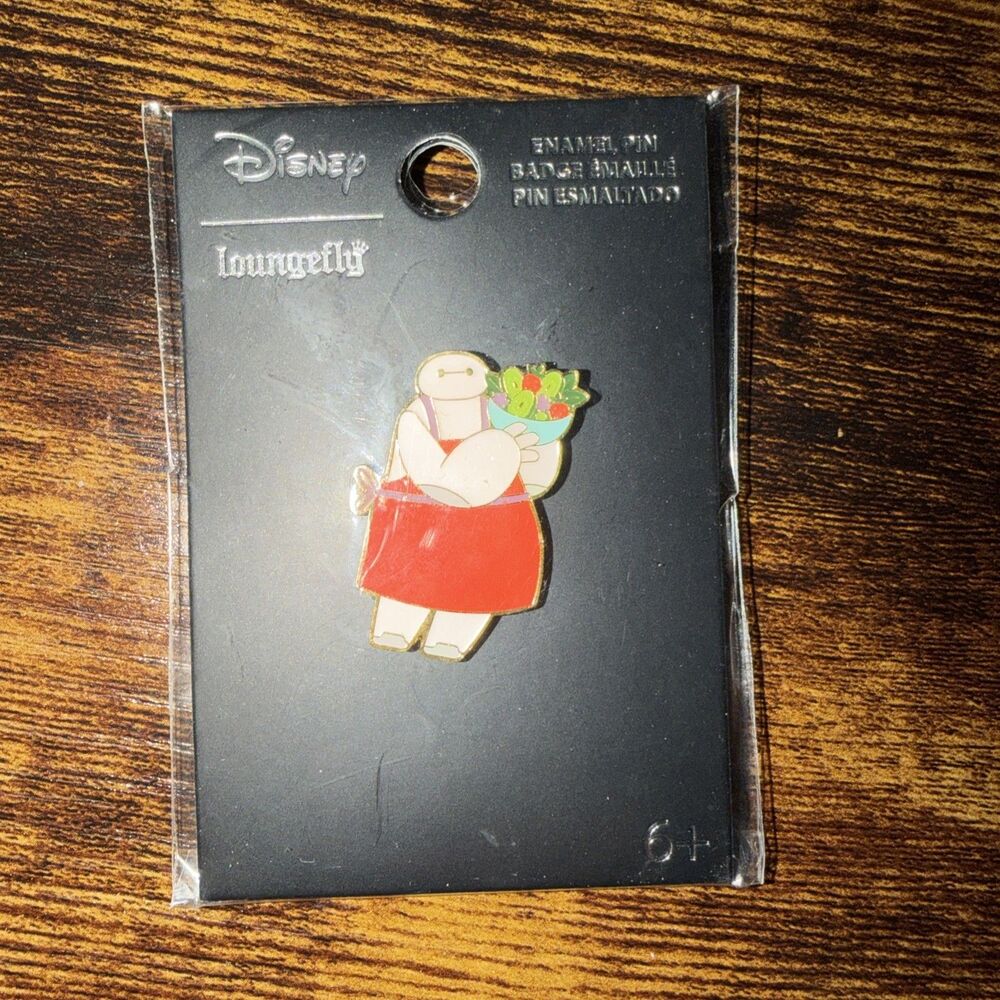 New on card Disney Big Hero 6 Baymax Summer BBQ Salad Enamel Lapel Pin